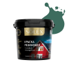 Краска резиновая SOLEX для фасадов и интерьеров зеленый 1,3кг (1/12)